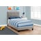 Monarch Specialties Bed, Twin Size, Platform, Teen, Frame, Upholstered, Linen Look, Wood Legs, Grey, Transitional I 5920T - alternate 4